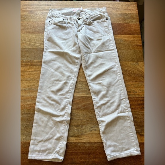 White Casual Pants Lightweight Jeans Low Rise | Size 1 - Picture 2 of 11